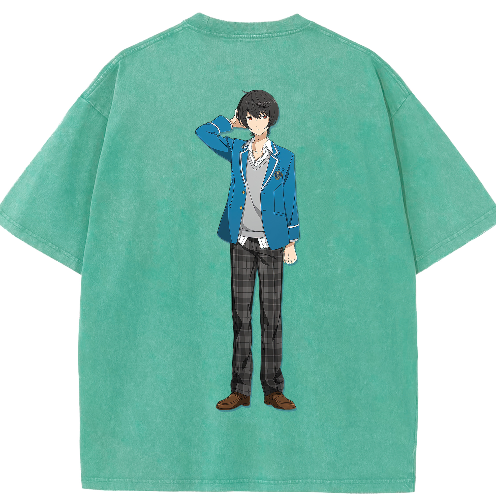 （画像用） あんさんぶるスターズ! Ensemble Stars 綿100% ヴィンテージ風 半袖Tシャツ（背面プリント）